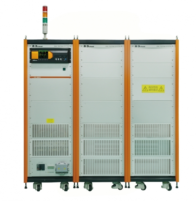 PFS  三相電源故障模擬器 電壓跌落、電壓暫降、短時中斷、電壓變化  -全兼容IEC 61000-4-11,IEC 61000-4-34,GB/T17626.11測試 -EUT最大電壓可達 720Vac、300Vdc -EUT最大電流可達 2205A