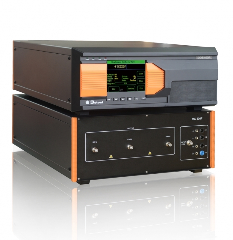DOS 400F 快速阻尼震盪模擬器,,測試電壓可達4kV  -滿足IEC 61000-4-18快速阻尼震盪要求 -震盪頻率 3MHz/10MHz/30MHz
